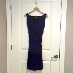 Lauren Ralph Lauren midi purple dress, size 2